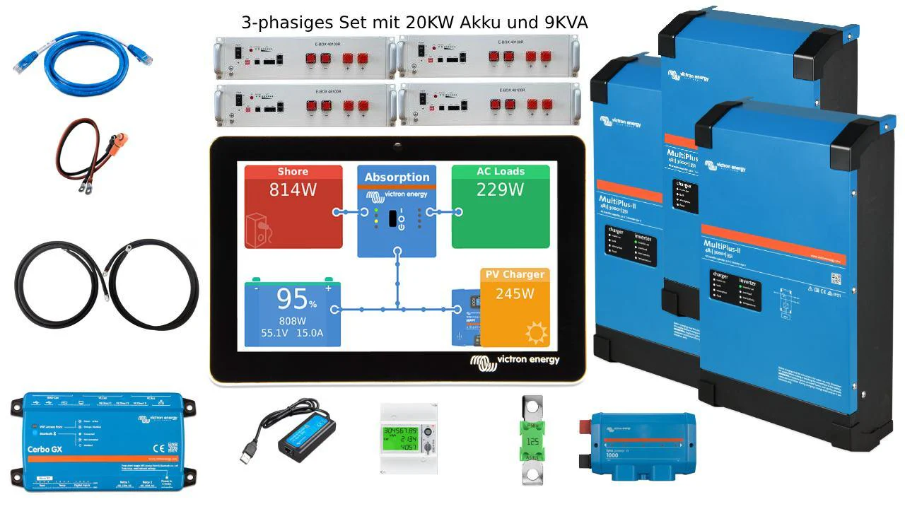 %Aktion% Set EFH 3 Phasen 20KW h Akku 9kva Multiplus-II - Image 2