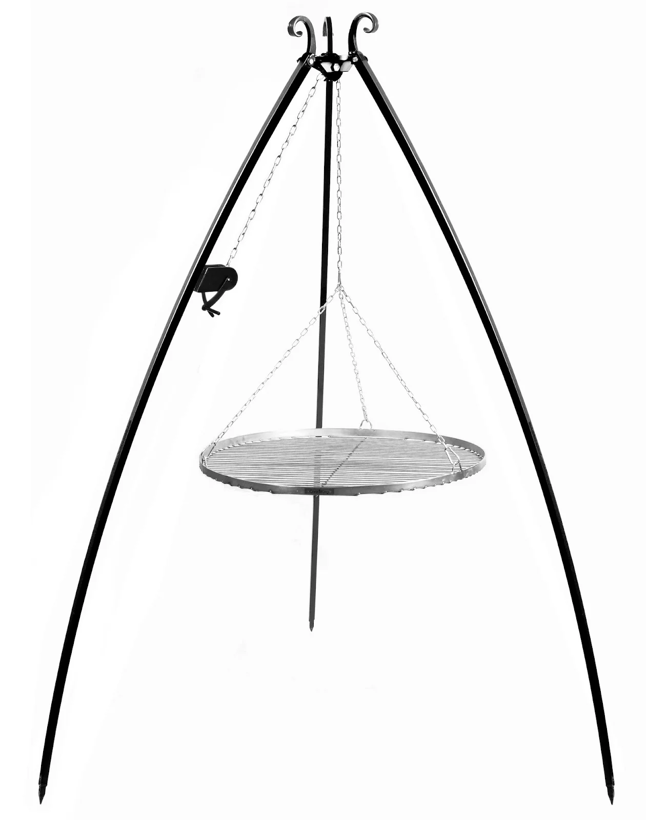 Cookking 200 cm Dreibein-Grill mit Winde und 60 cm Grillrost aus Edelstahl