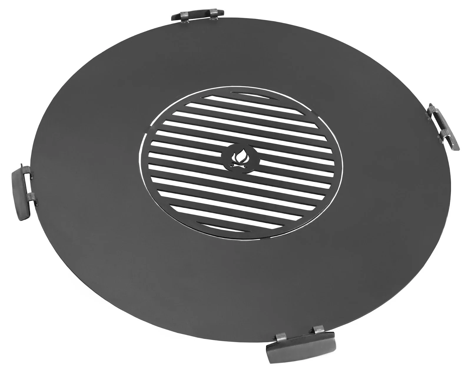 Cookking Grillplatte für Feuerschale 98 cm mit Grillrost 47 cm und 4 Griffen