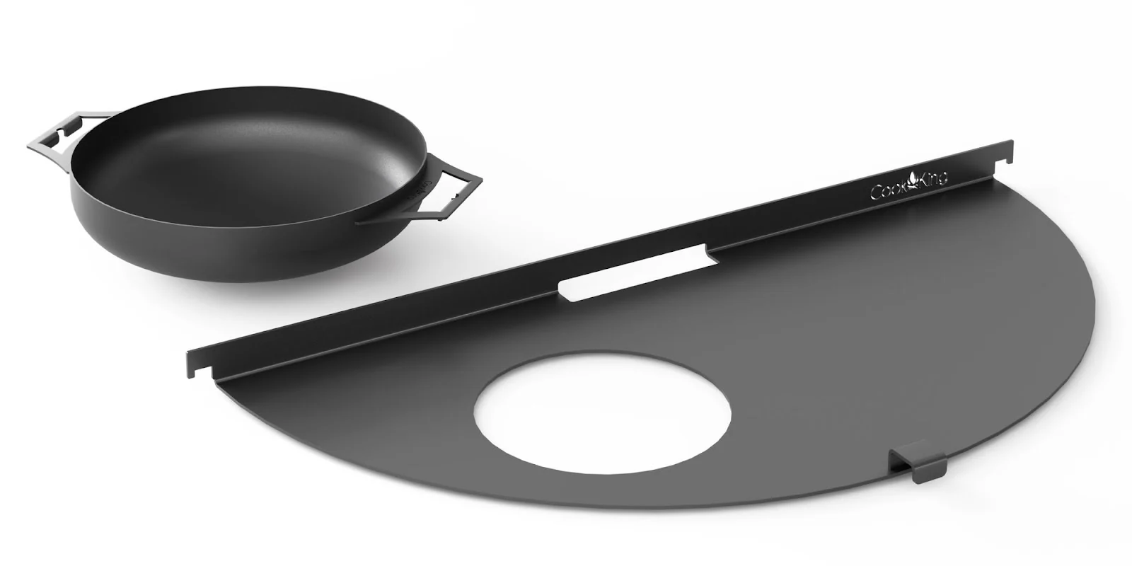Cookking Halbrunde Grillplatte 78 cm für Feuerschale 80 cm – Wok 40 cm - Image 2
