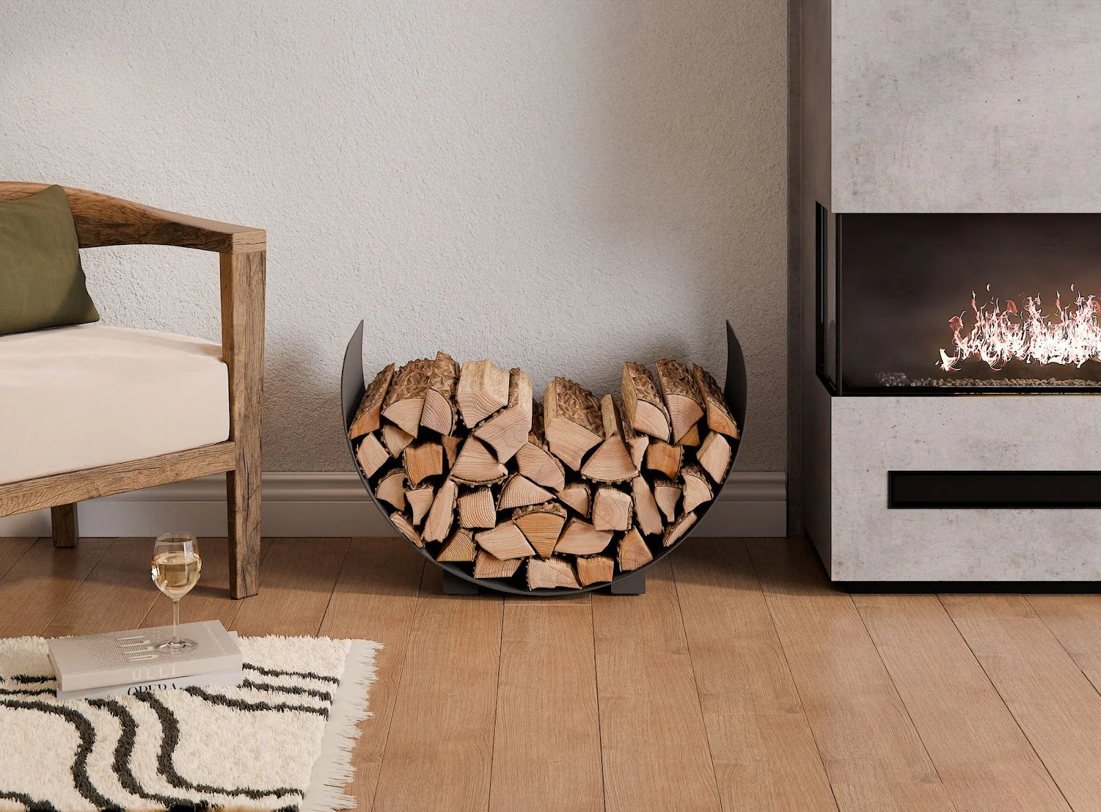 Cookking Kaminholzregal "TURYN" 60 cm - Image 2