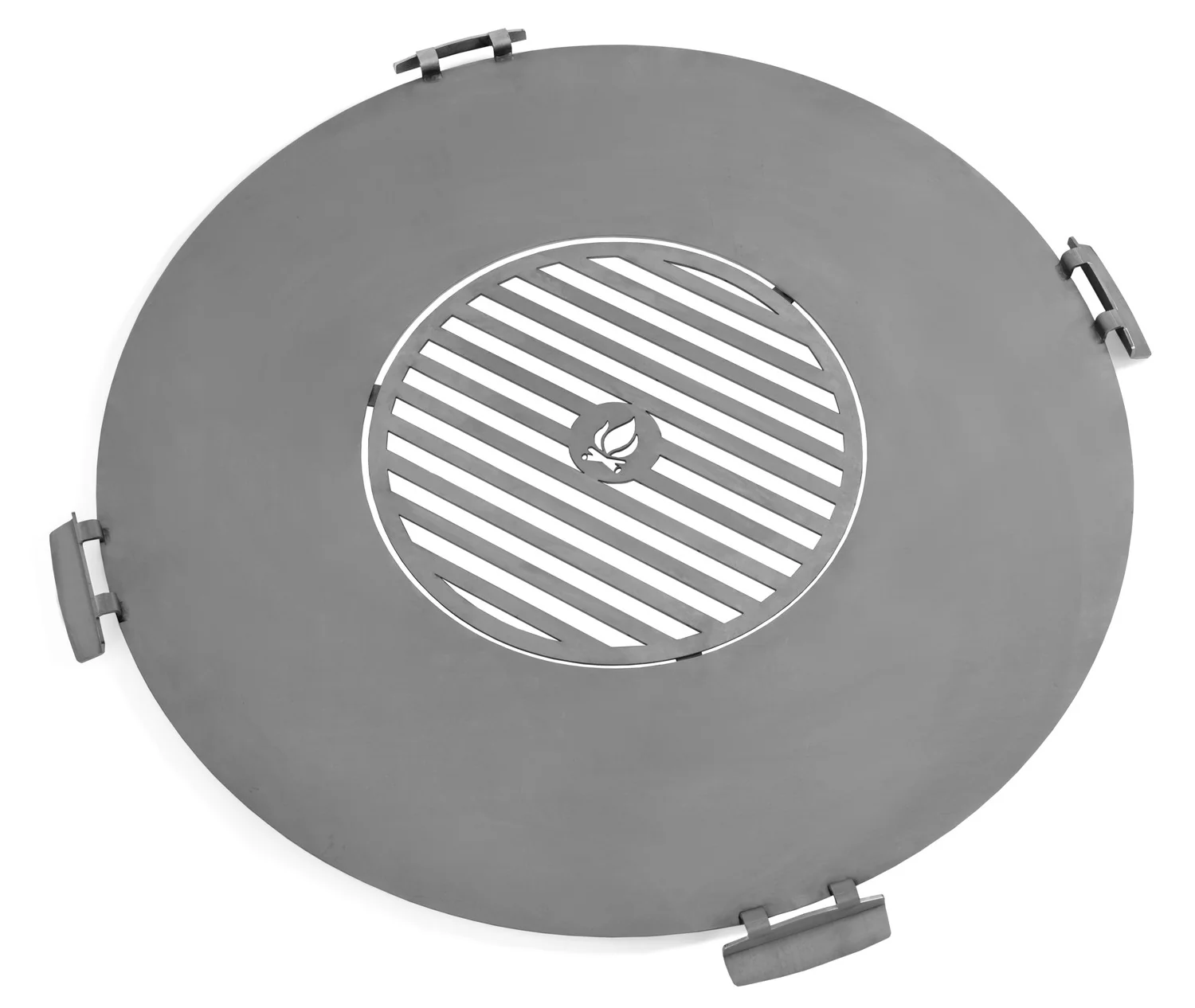 Cookking Rostfreie Grillplatte für Feuerschale 98 cm mit vier Griffen