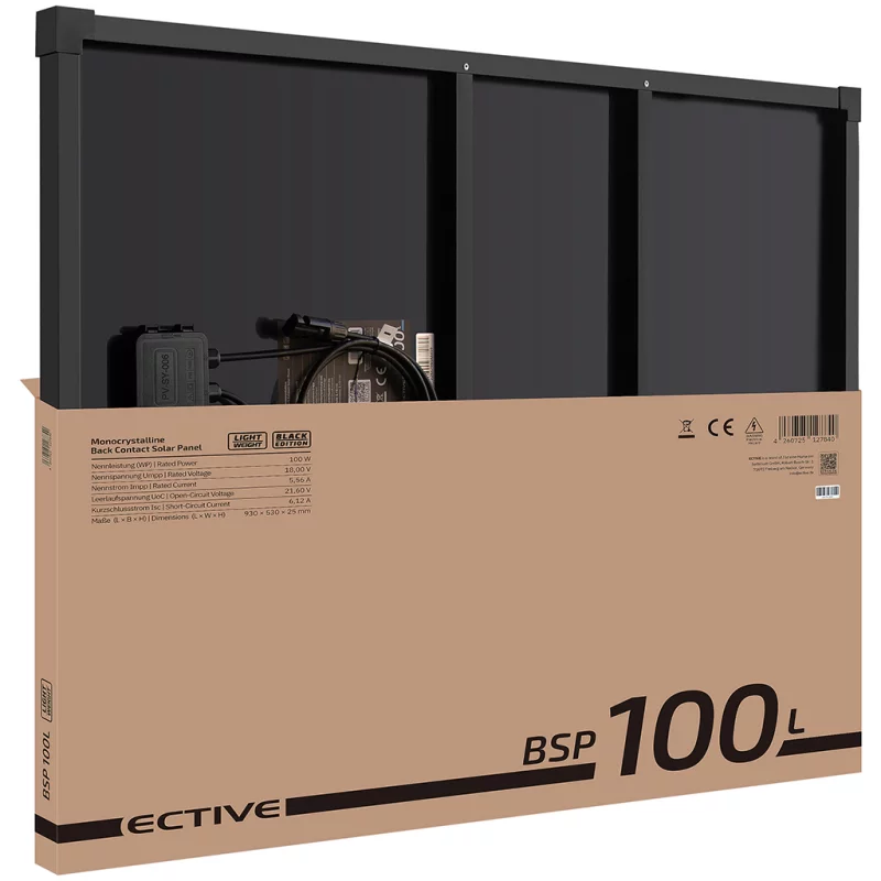ECTIVE BSP 100L Black Lightweight Monokristallin Solarmodul 100W - Image 9