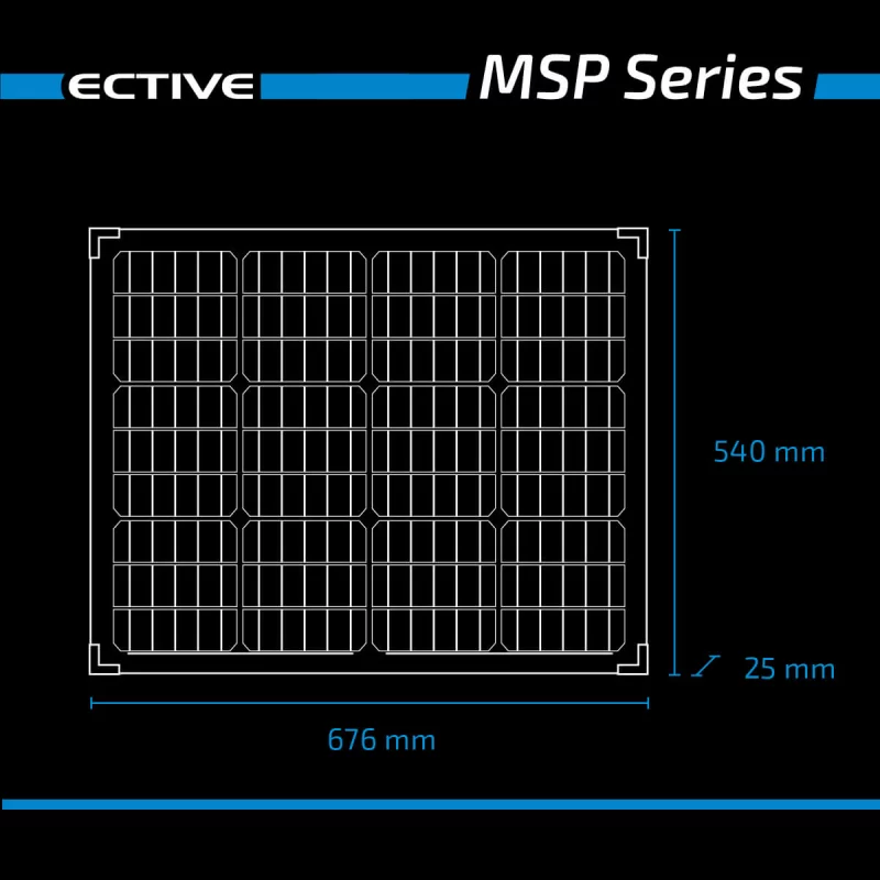 ECTIVE MSP 70 Black Monokristallines Solarmodul 70W - Image 5