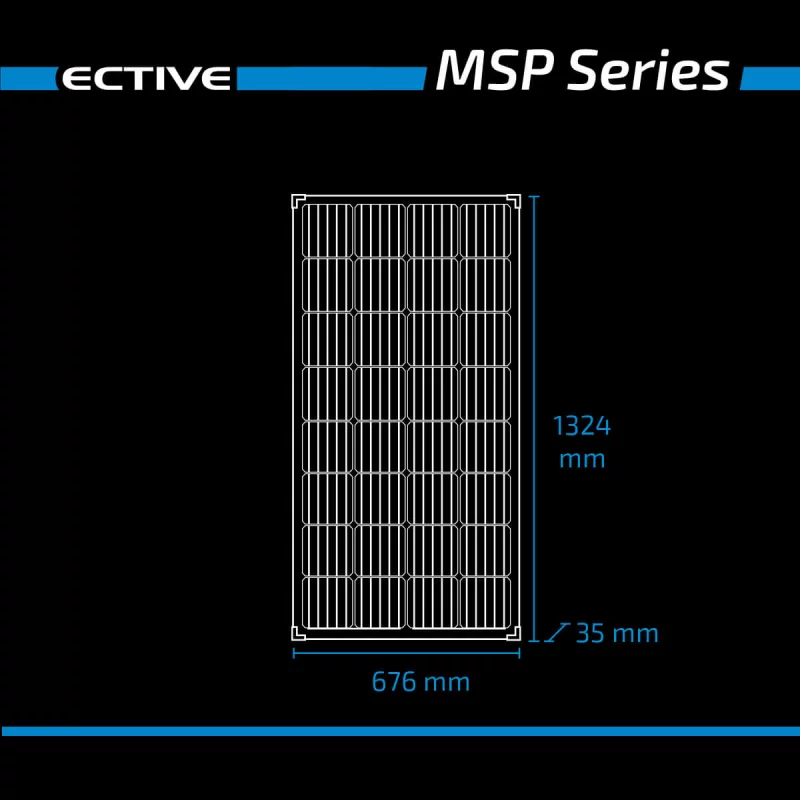 ECTIVE MSP 175 Black Monokristallines Solarmodul 175W - Image 6