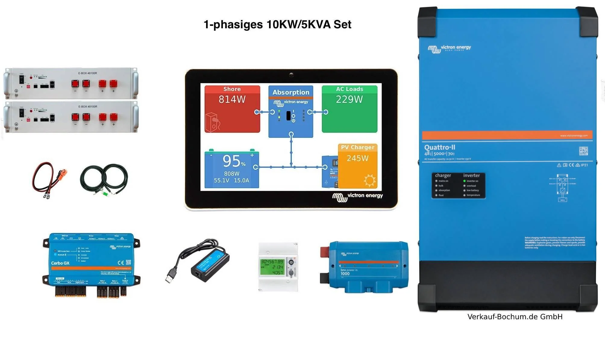 Set EFH 1 Phase 10KW h Akku V5 5kva Quattro-II - Image 2