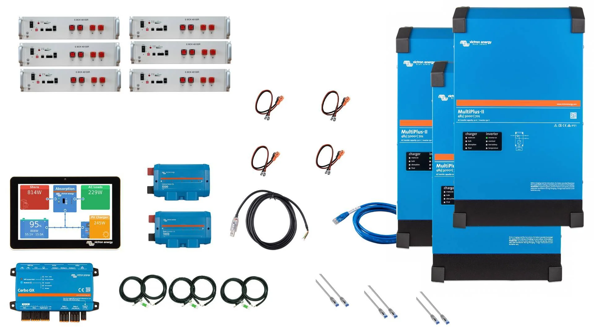 Set EFH 3 Phasen 30KW h Akku 15kva Multiplus-II 120V Variante