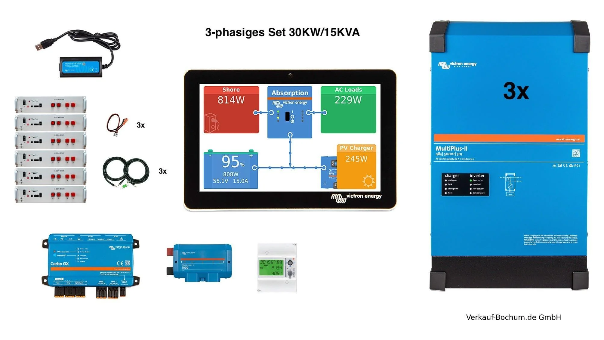 Set EFH 3 Phasen 30KW h Akku 15kva Multiplus-II - Image 2