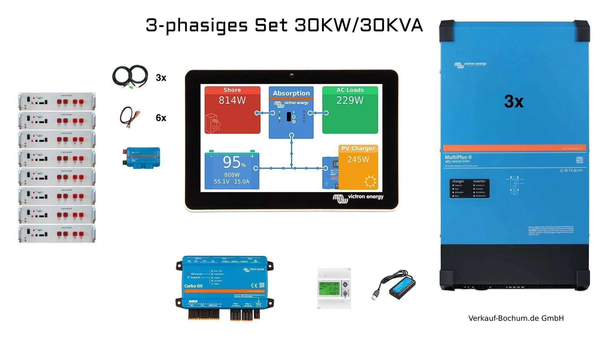 Set EFH 3 Phasen 30KW h Akku 30kva Multiplus-II - Image 2