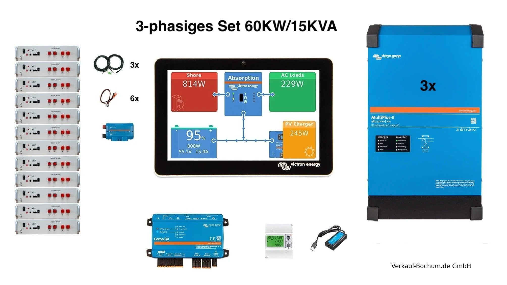 Set EFH 3 Phasen 60KW h Akku 15kva Multiplus-II - Image 2