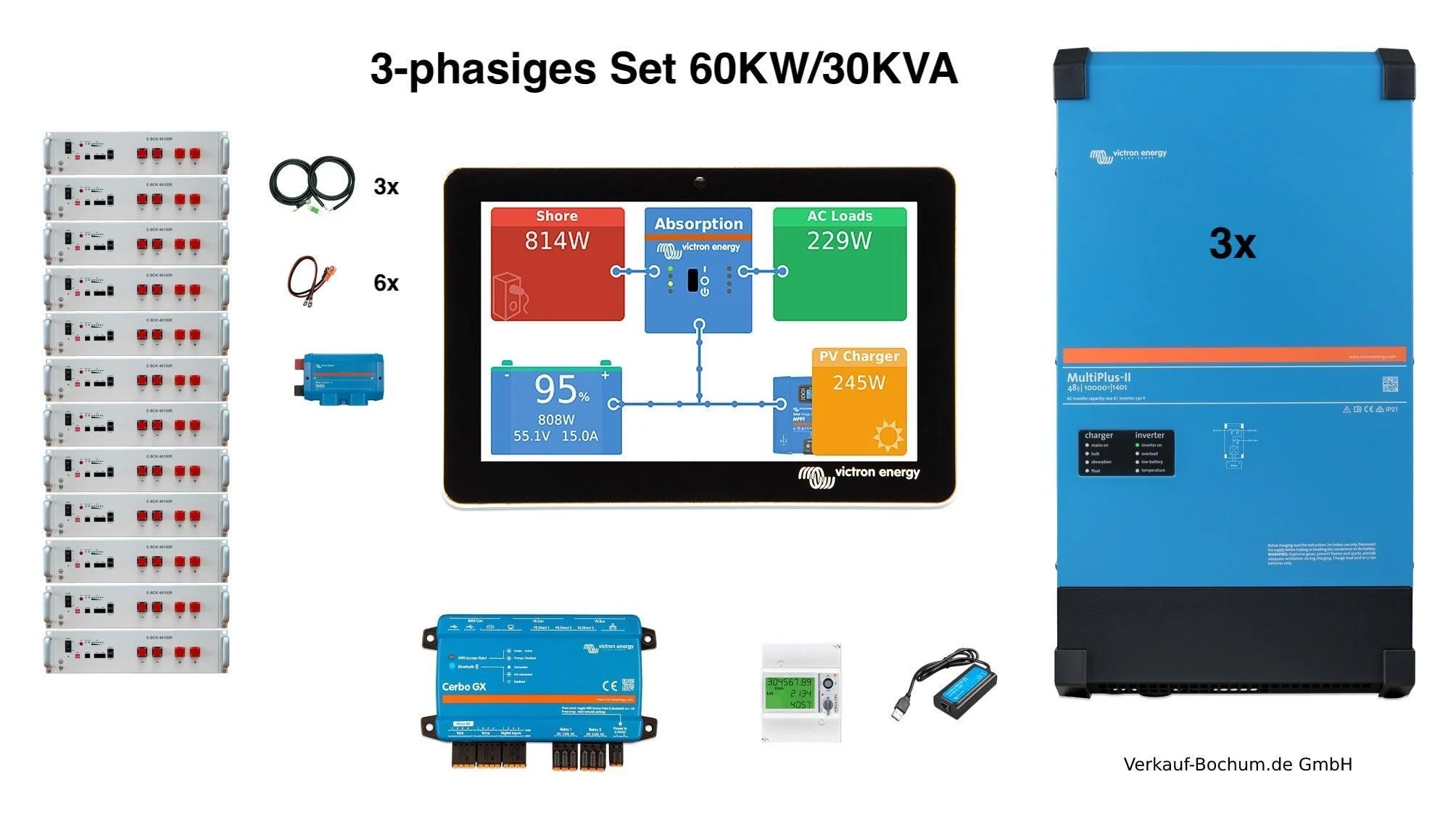 Set EFH 3 Phasen 60KW h Akku 30kva Multiplus-II - Image 2