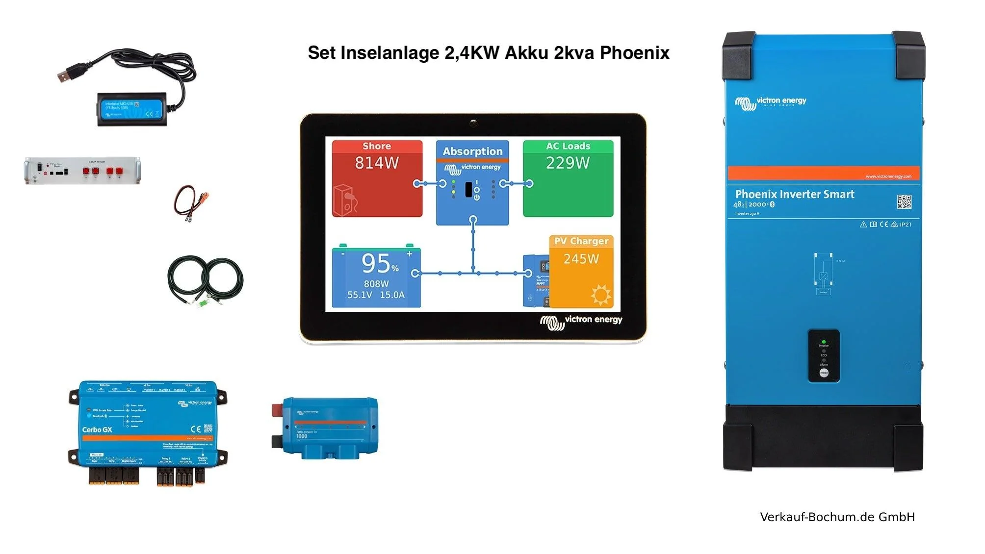 Set Inselanlage 2,4KW Akku 2kva Phoenix - Image 2